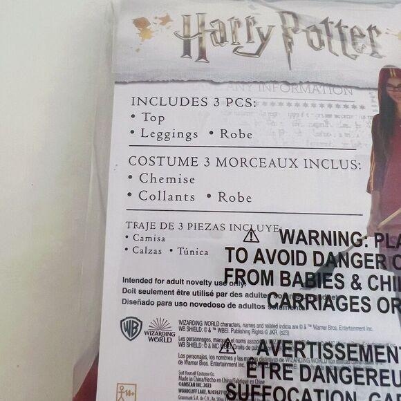 NWT Harry Potter Gryffindor Quidditch Halloween Costume Ginny Weasley Size L - Picture 3 of 5